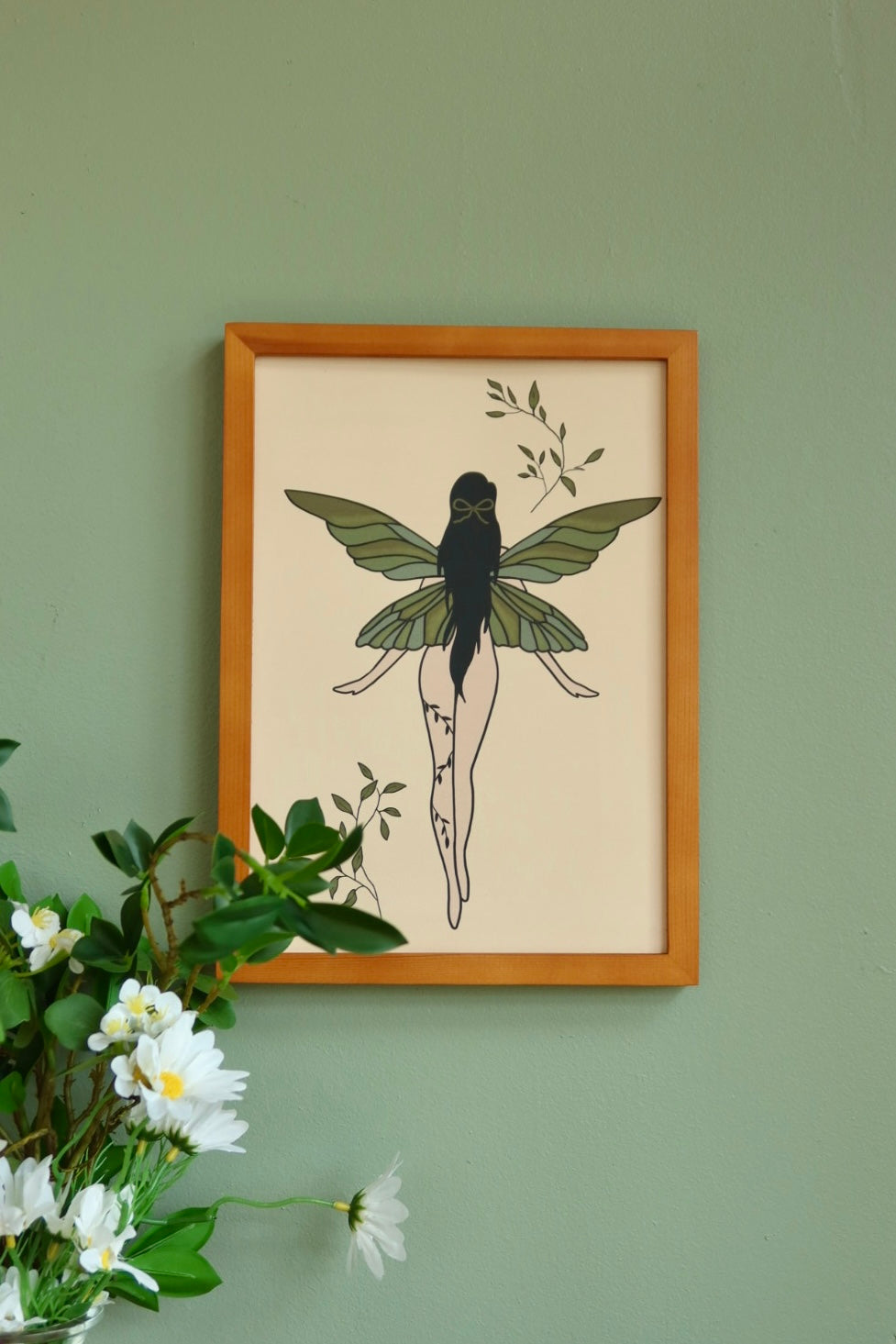 Leaf fairy - framed art print