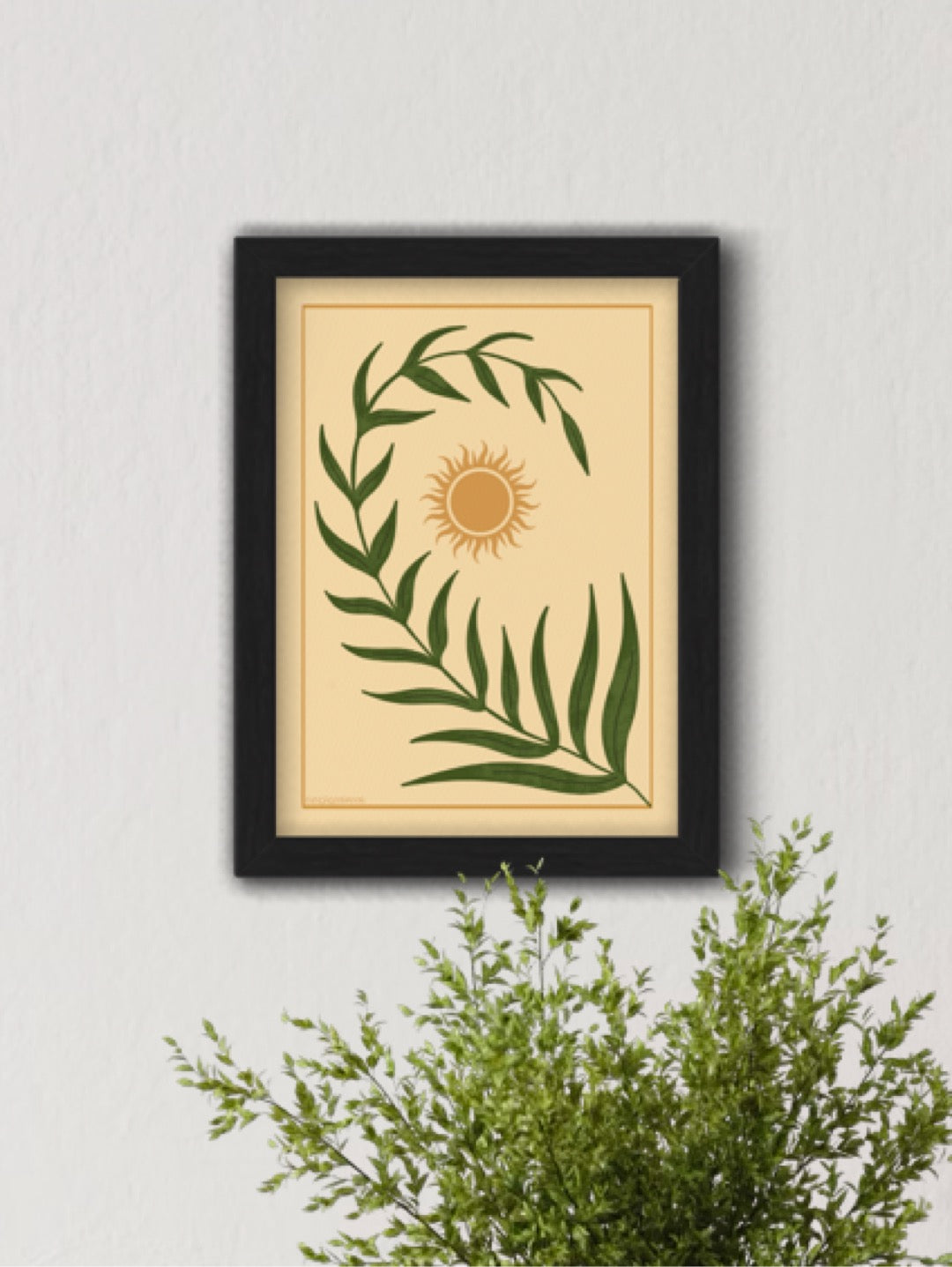 Sun leaf - framed art print