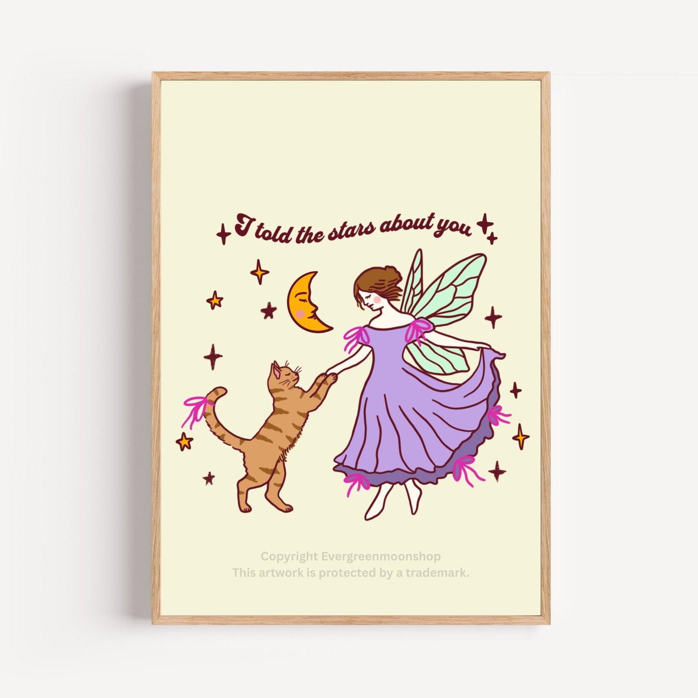 I told the stars about you wall art print