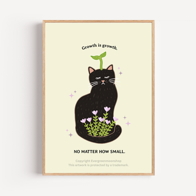 Growth is growth no matter how small wall art print