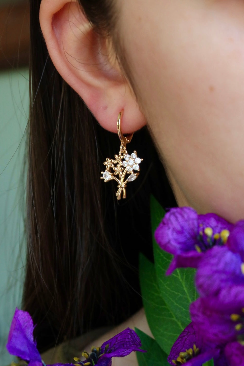 Wildfower bouquet earrings