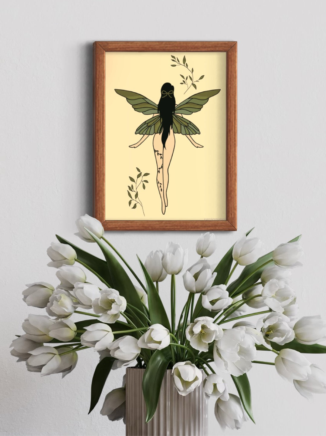 Leaf fairy - framed art print