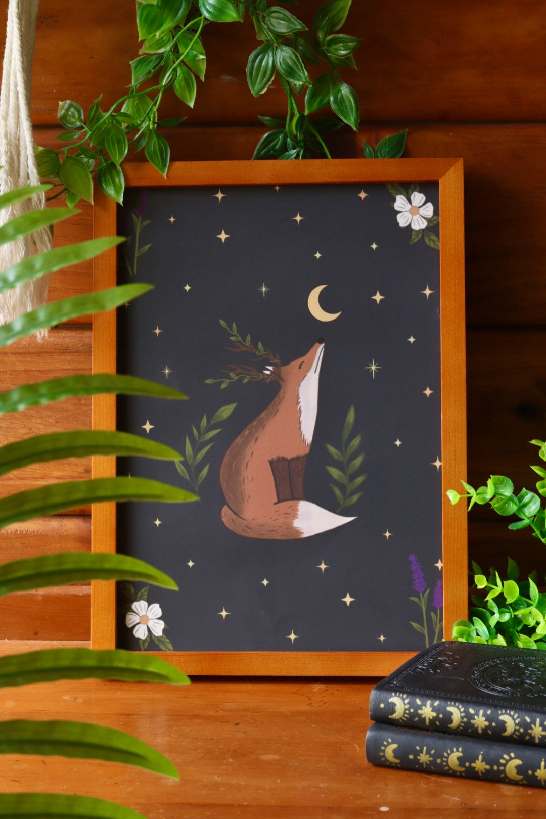 Celestial fox - framed art print