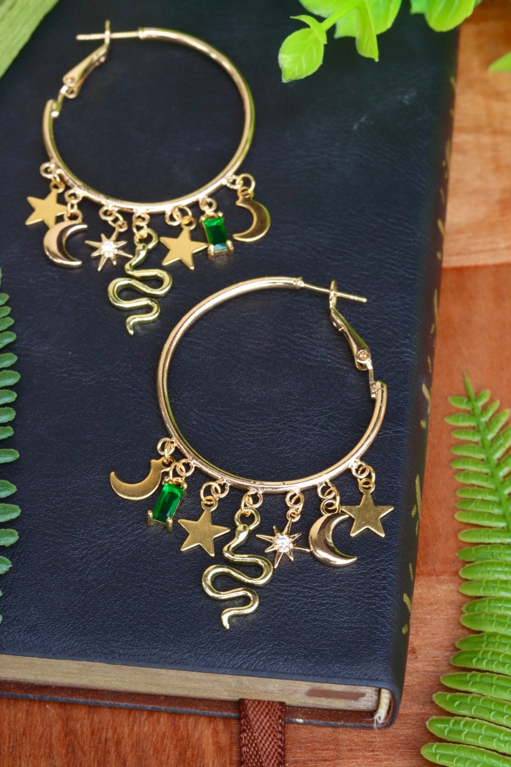 Celestial Snake Hoops