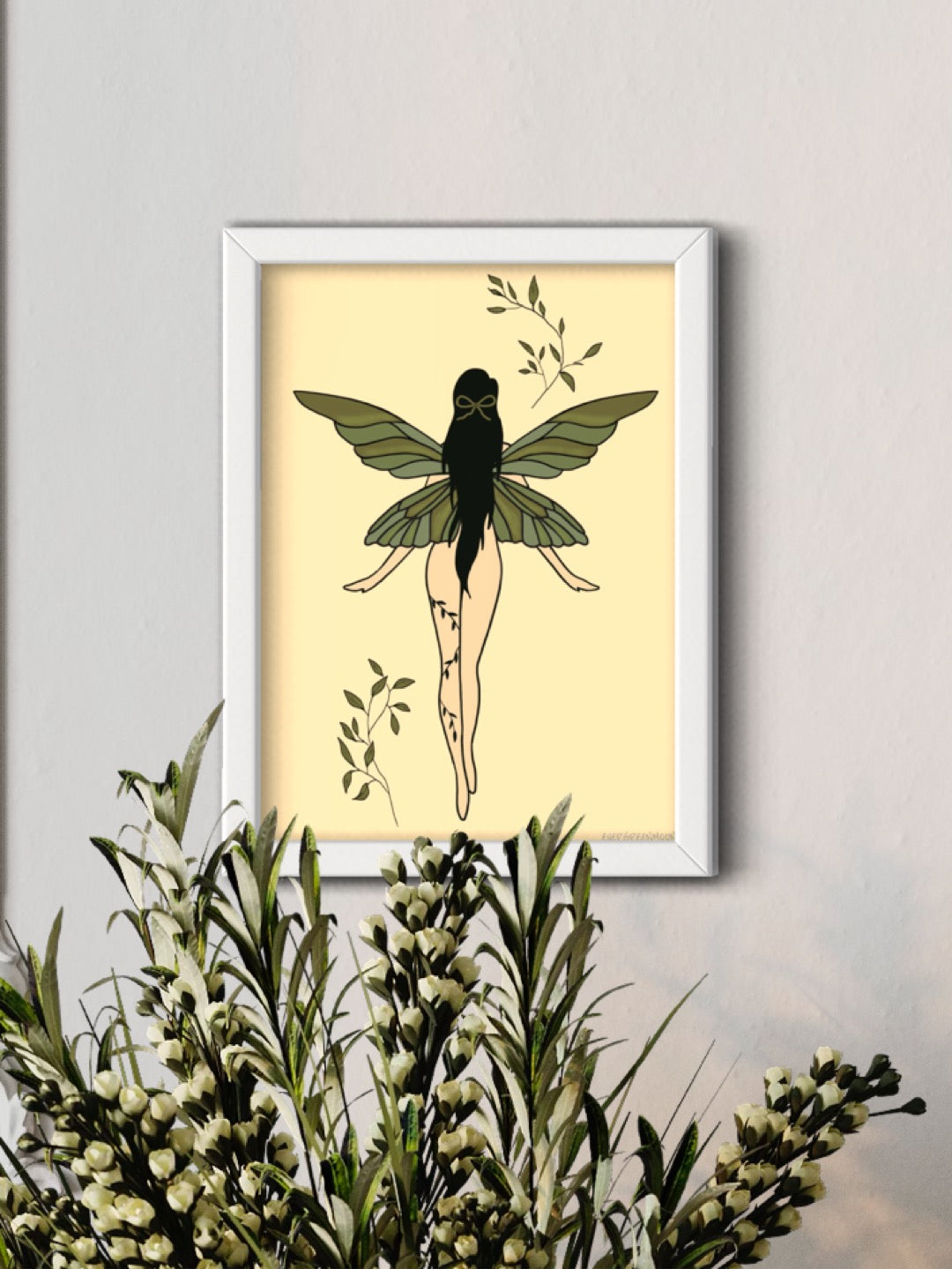 Leaf fairy - framed art print