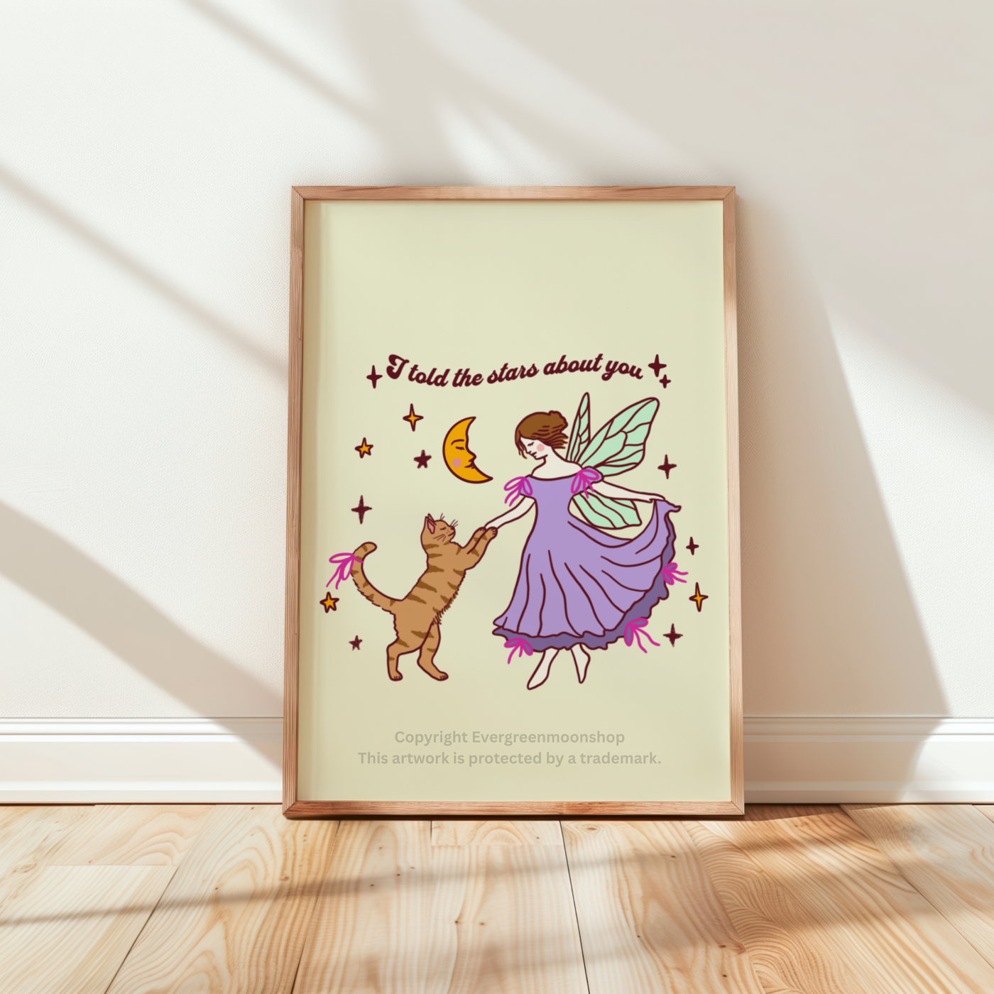 I told the stars about you wall art print