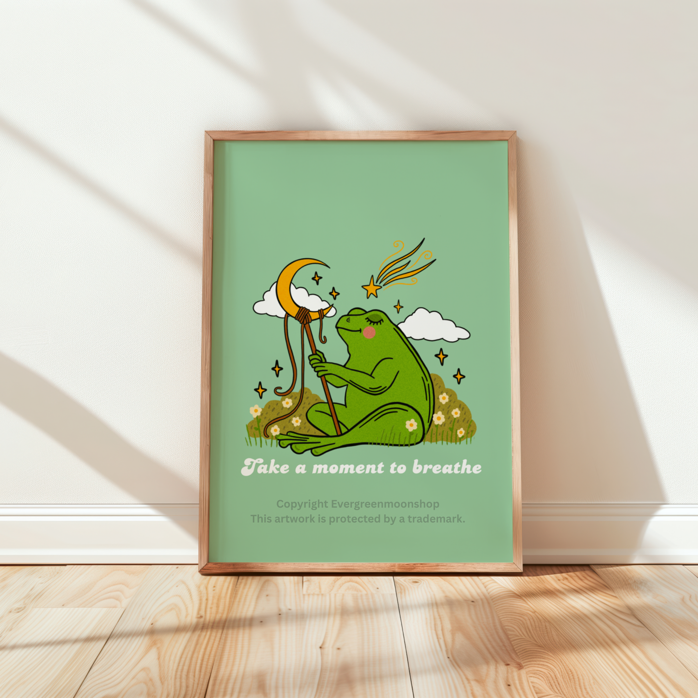 Take a moment to breathe wall art print