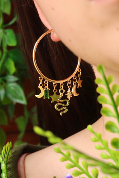 Celestial Snake Hoops