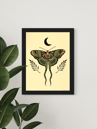 Moon moth - framed art print