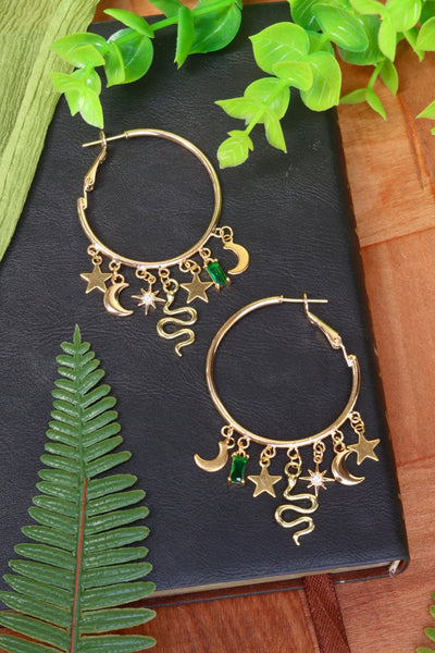 Celestial Snake Hoops