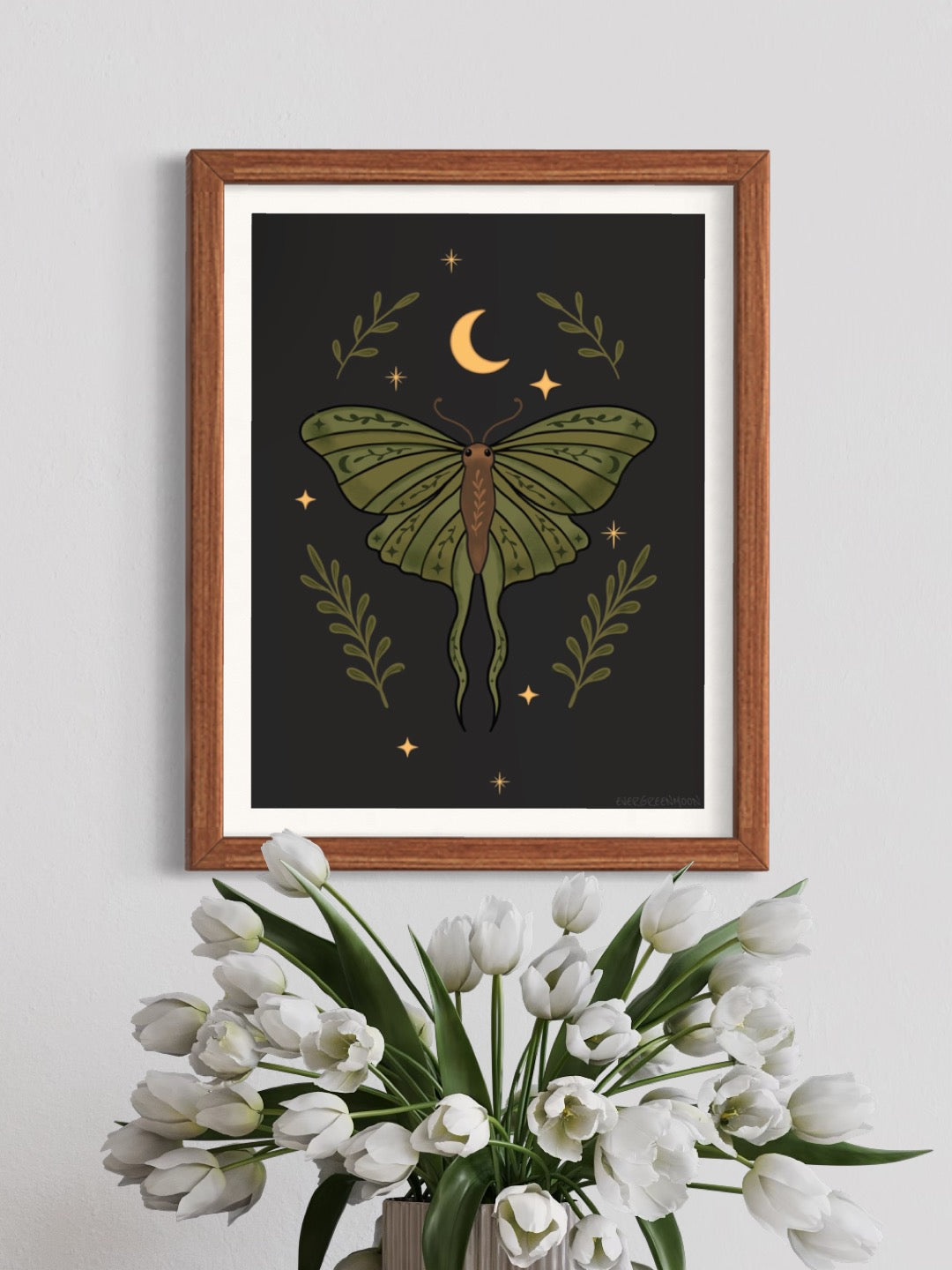 Leaf moth - framed art print