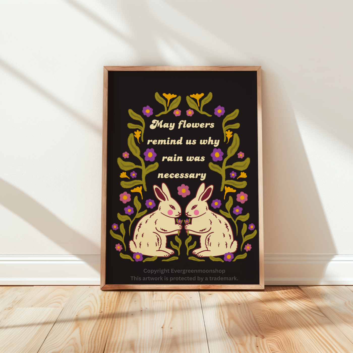 May flowers remind us why rain was necessary art print