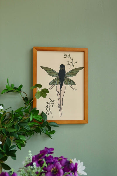 Leaf fairy - framed art print