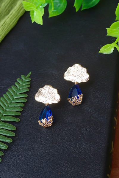 Raindrop Cloud Stud Earrings