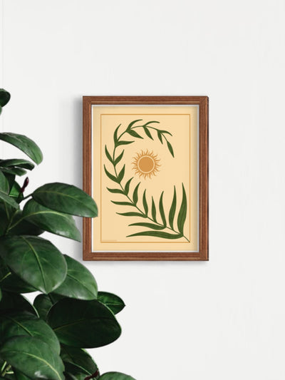 Sun leaf - framed art print