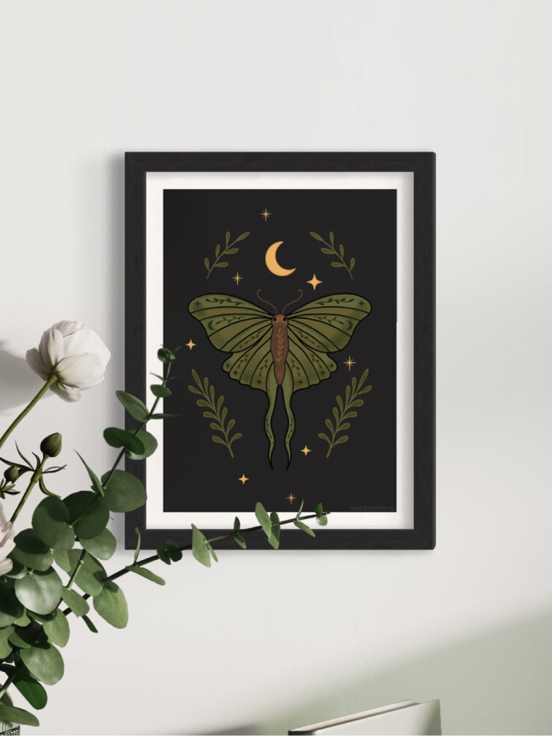 Leaf moth - framed art print