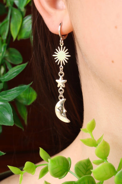 Moon star earrings