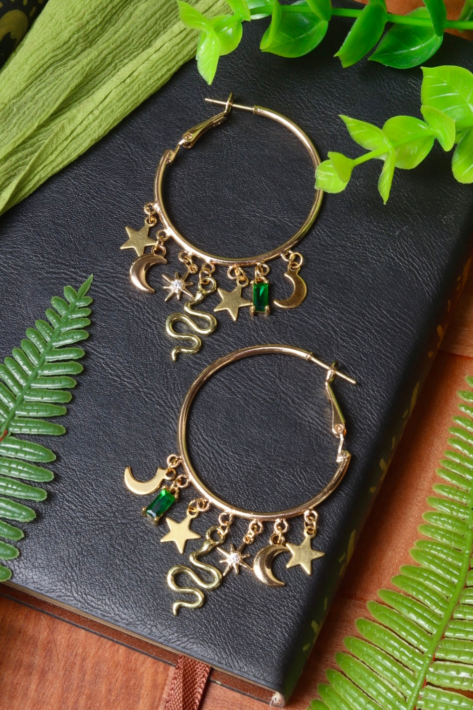 Celestial Snake Hoops