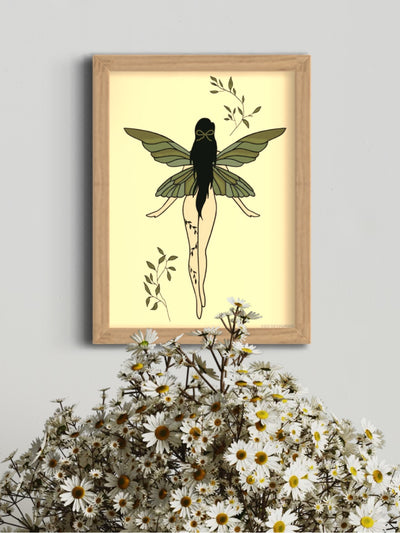 Leaf fairy - framed art print