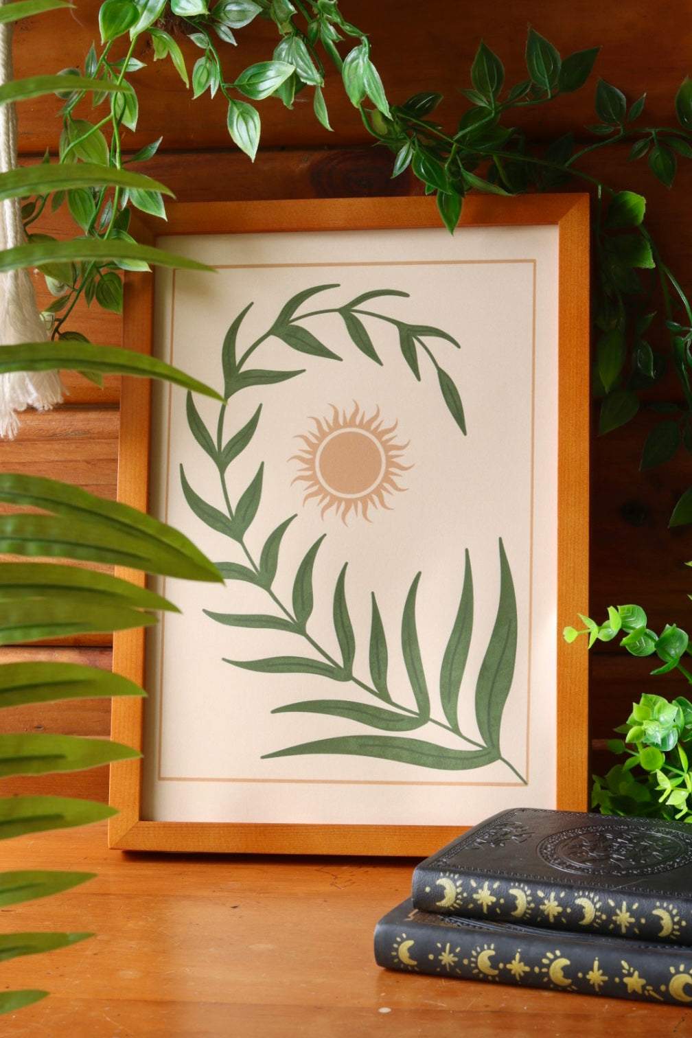 Sun leaf - framed art print