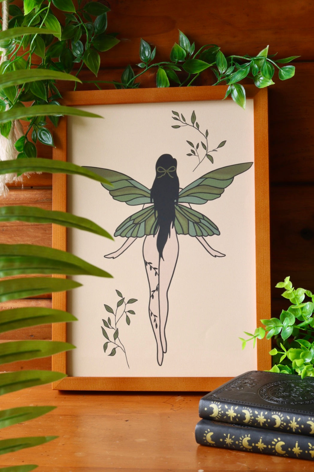 Leaf fairy - framed art print