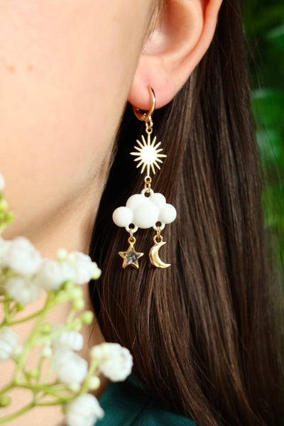 Magical celestial cloud earrings