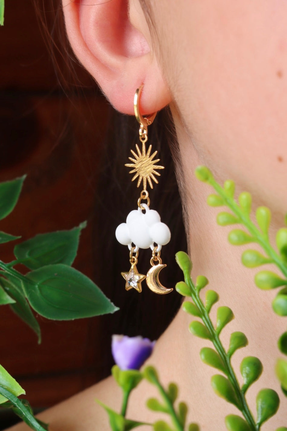 Magical celestial cloud earrings