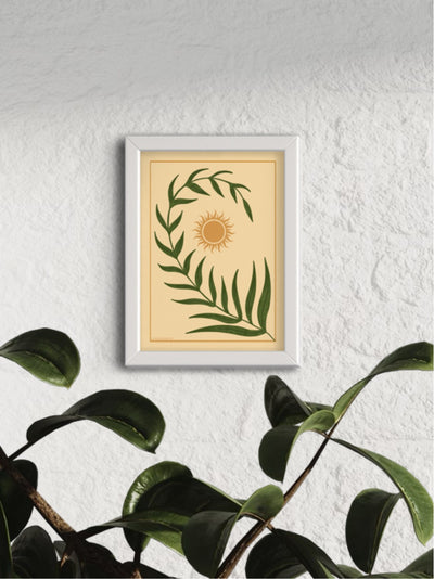 Sun leaf - framed art print