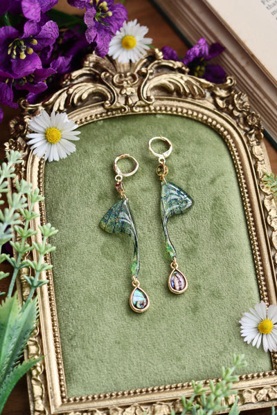 Moonlit Moth Wing Earrings