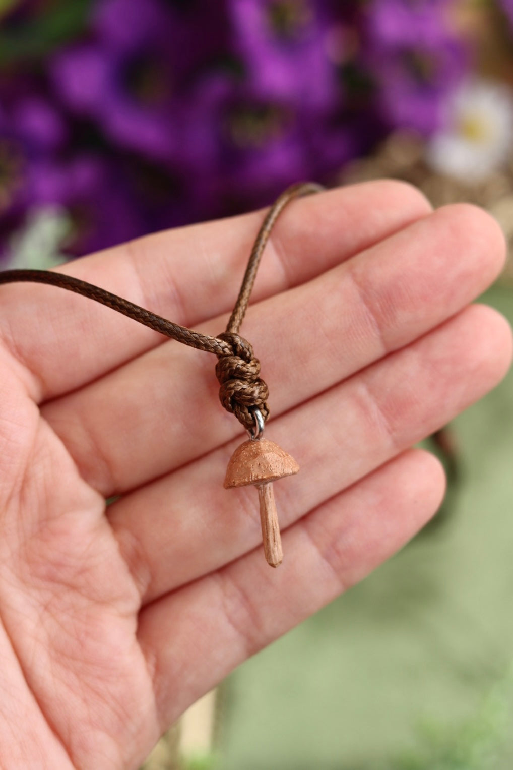 Hand carved Wooden mushroom - unique