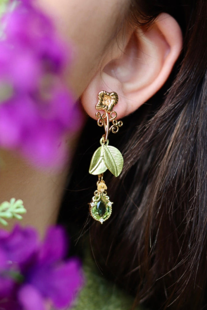 seed and sage flower earrings Wild Flower Garden Earrings – Evergreenmoon