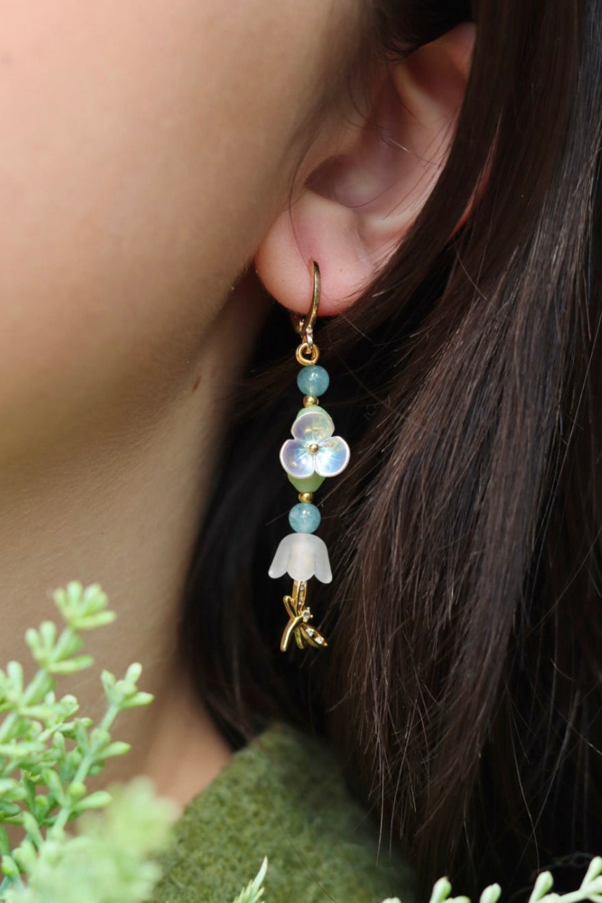 Dragonfly in Bloom Earrings
