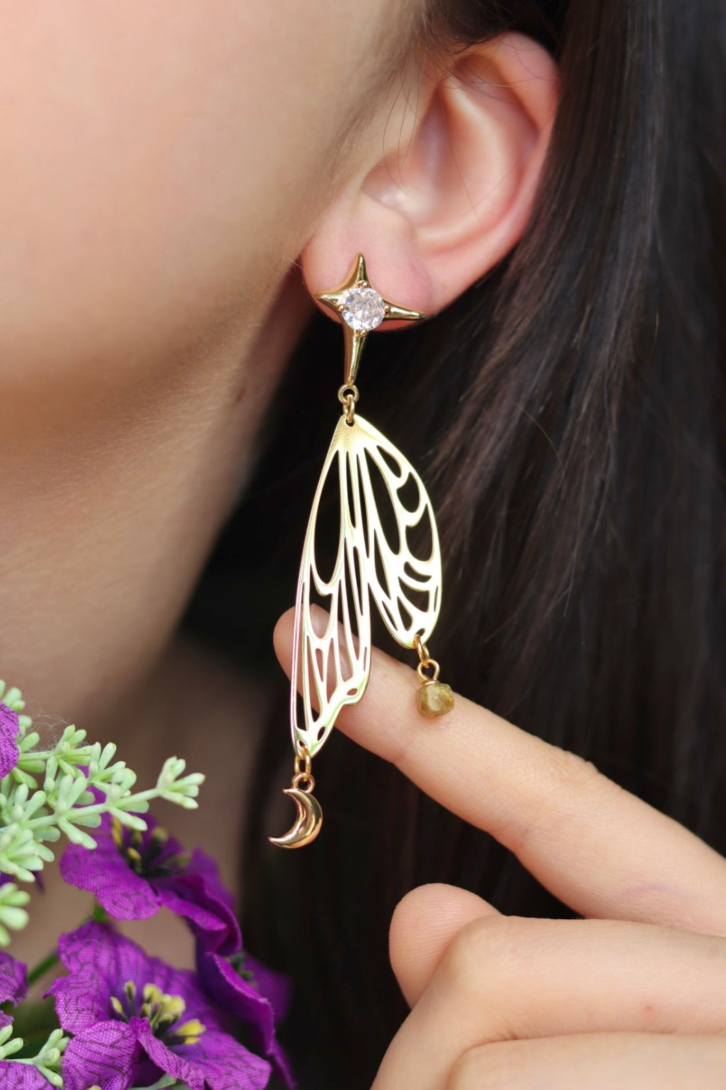 Dreamer fairy wing earrings
