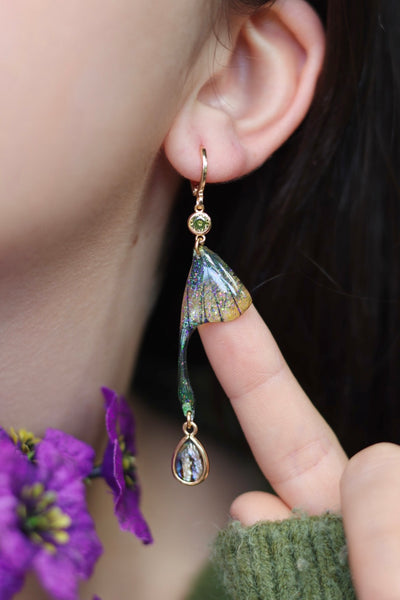 Moonlit Moth Wing Earrings