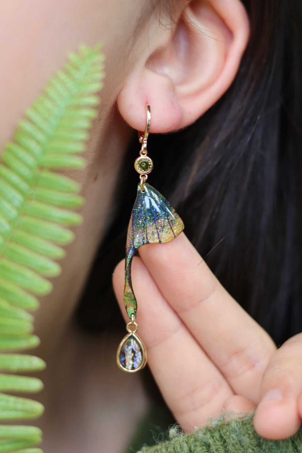 Moonlit Moth Wing Earrings