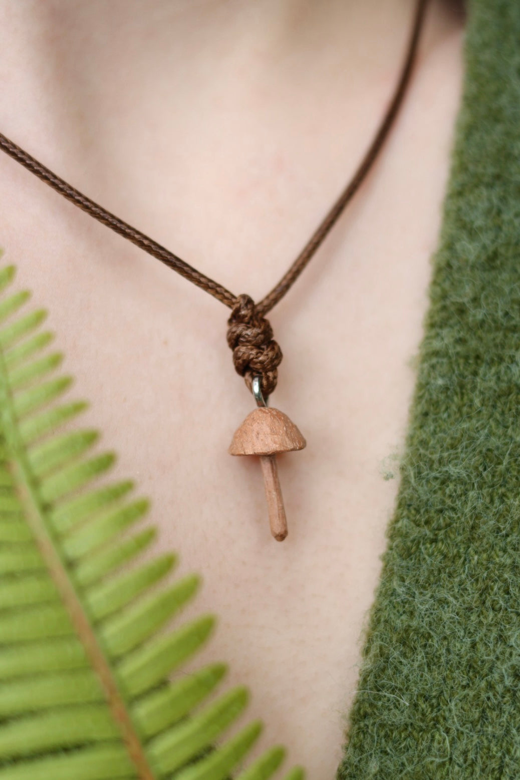 Hand carved Wooden mushroom - unique