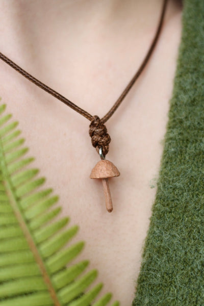 Hand carved Wooden mushroom - unique