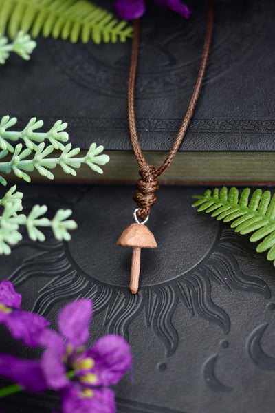 Hand carved Wooden mushroom - unique