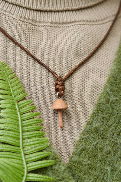 Hand carved Wooden mushroom - unique