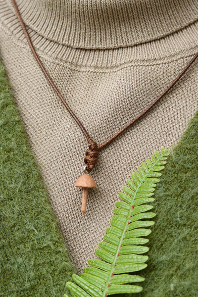 Hand carved Wooden mushroom - unique