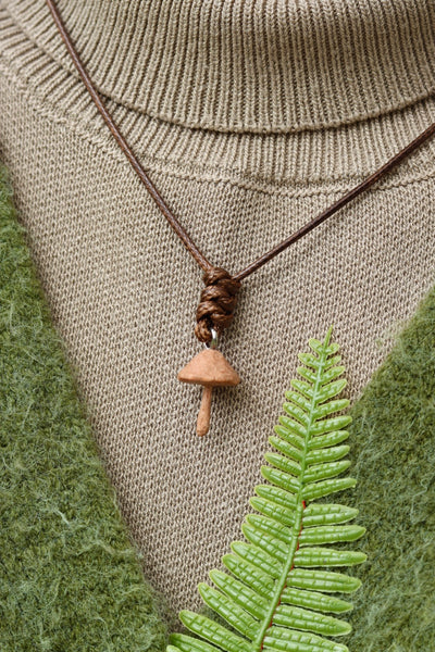 Hand carved wooden mushroom - unique
