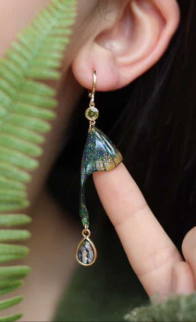 Moonlit Moth Wing Earrings