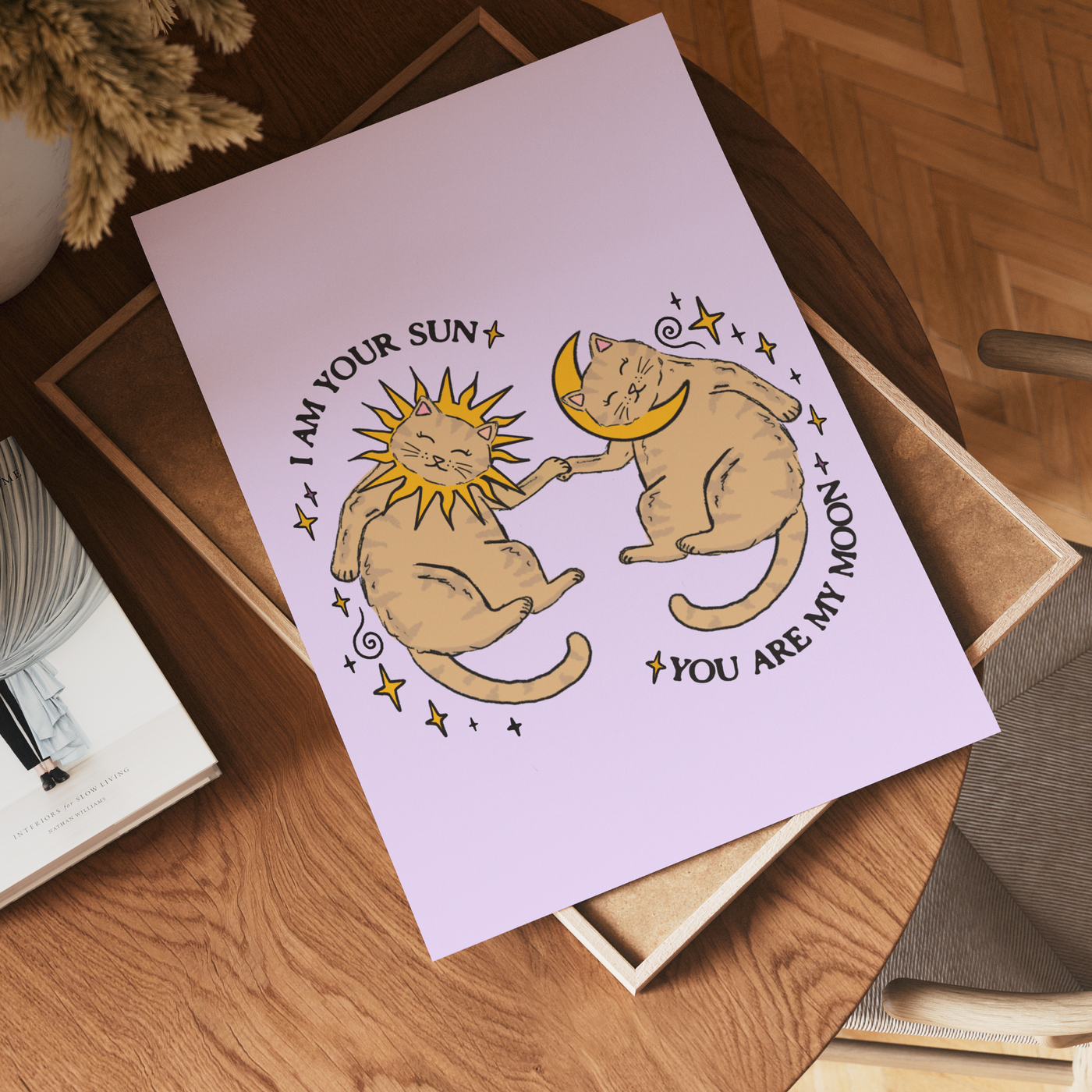 I am your sun, you are my moon wall art print