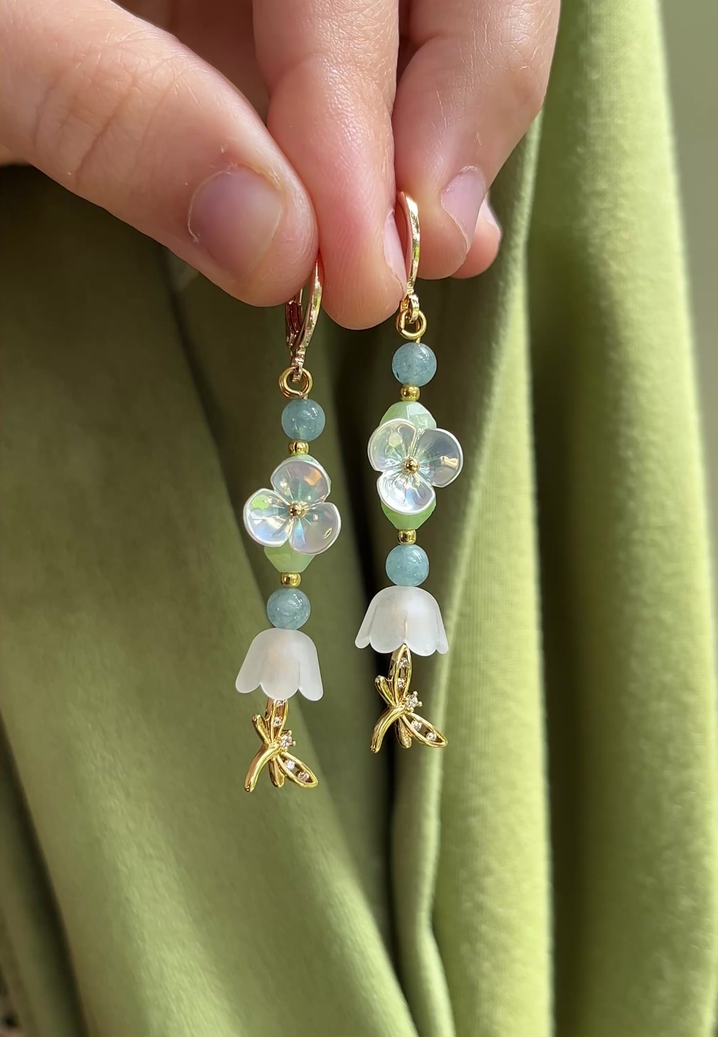 Dragonfly in Bloom Earrings